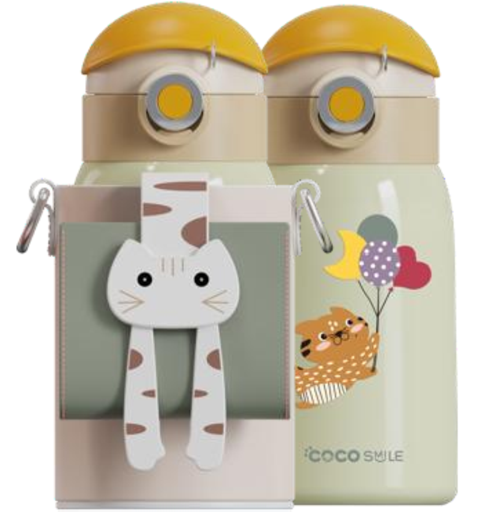Lying Cat Thermos Cup With Sleeve