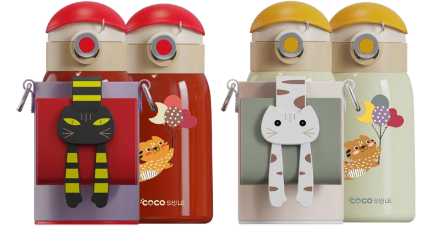 Lying Cat Thermos Cup With Sleeve