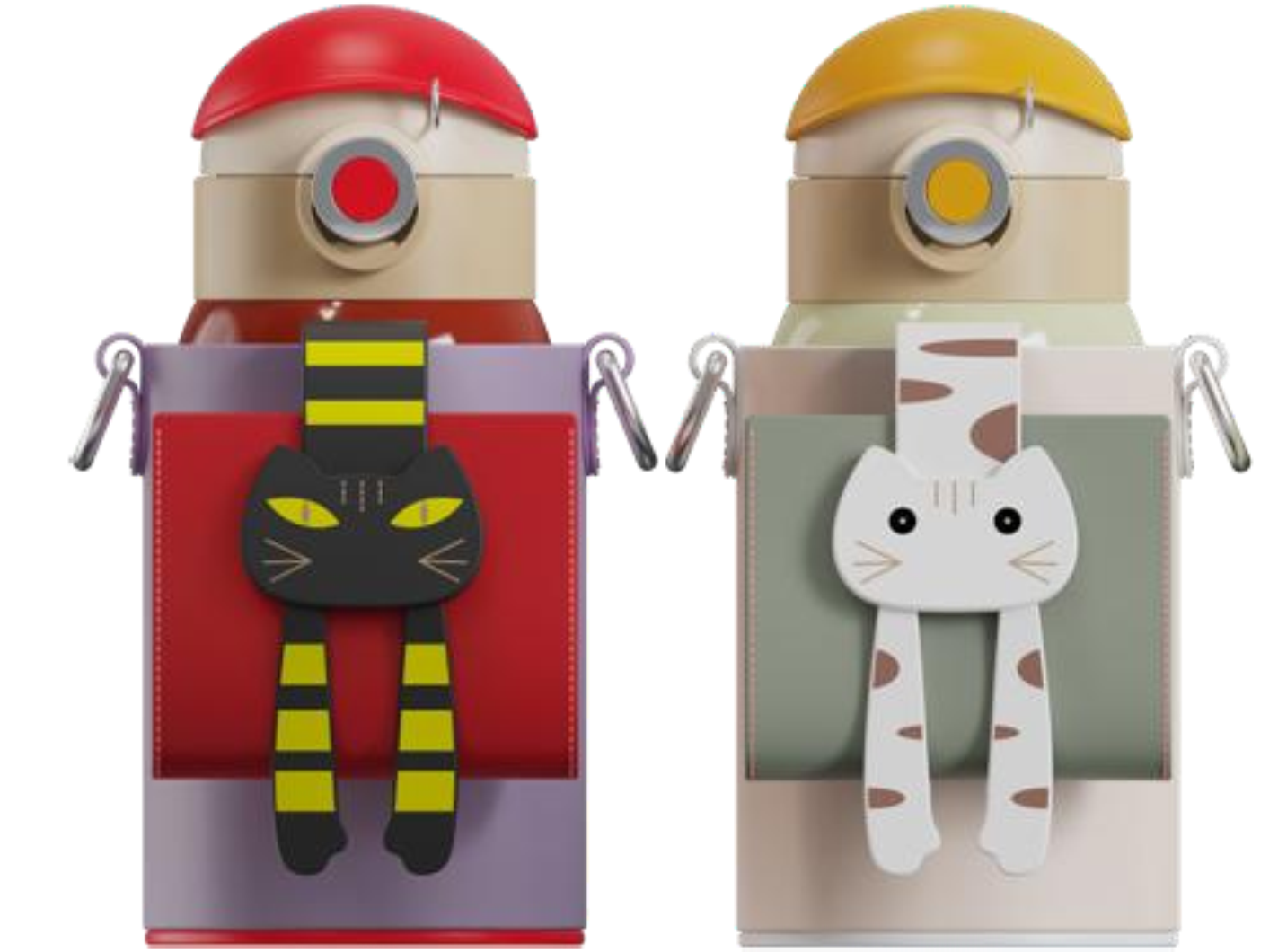 Lying Cat Thermos Cup With Sleeve